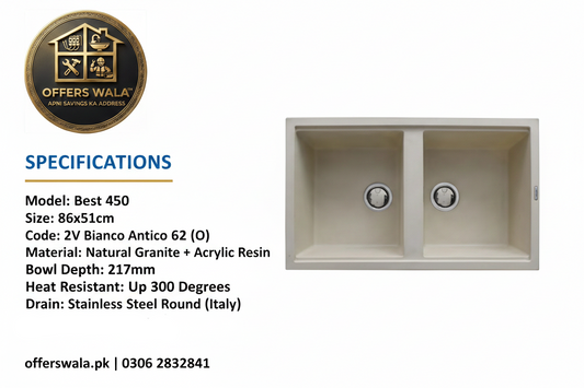 Granite Sink Best 450 Specifications Banner