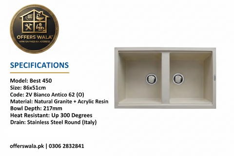 Granite Sink Best 450 Specifications Banner