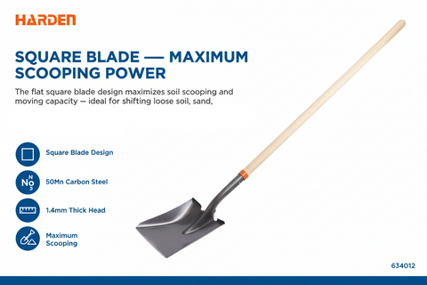 Harden 634012 Square Blade Maximum Scooping Power Feature