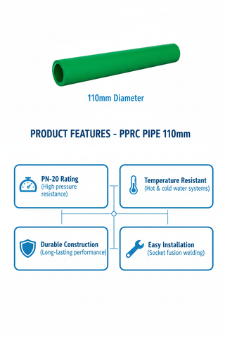 Pipe PPRC PN-20 110mm Product Features