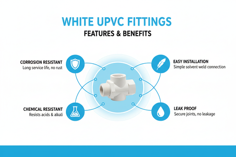 White UPVC V.Socket/Adapter Features - Corrosion Resistant, Easy Installation, Chemical Resistant, Leak Proof