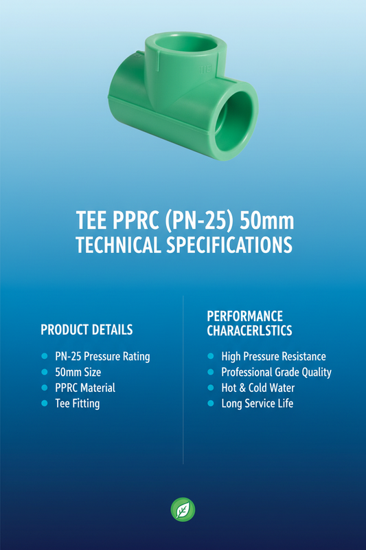 Tee PPRC PN-25 50mm Technical Specifications