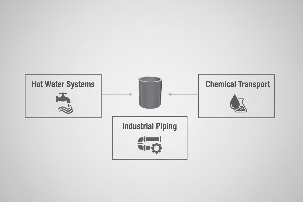 CPVC Socket Applications - Hot Water Systems, Industrial Piping, Chemical Transport