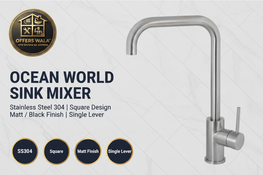 Ocean World Sink Mixer SS304 – Hero Banner A+ Image