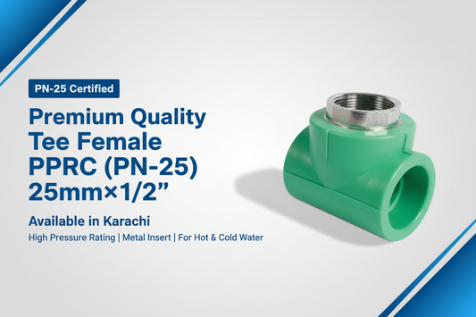 Tee Female PPRC PN-25 25mm×1/2 inch Premium Quality Available in Karachi