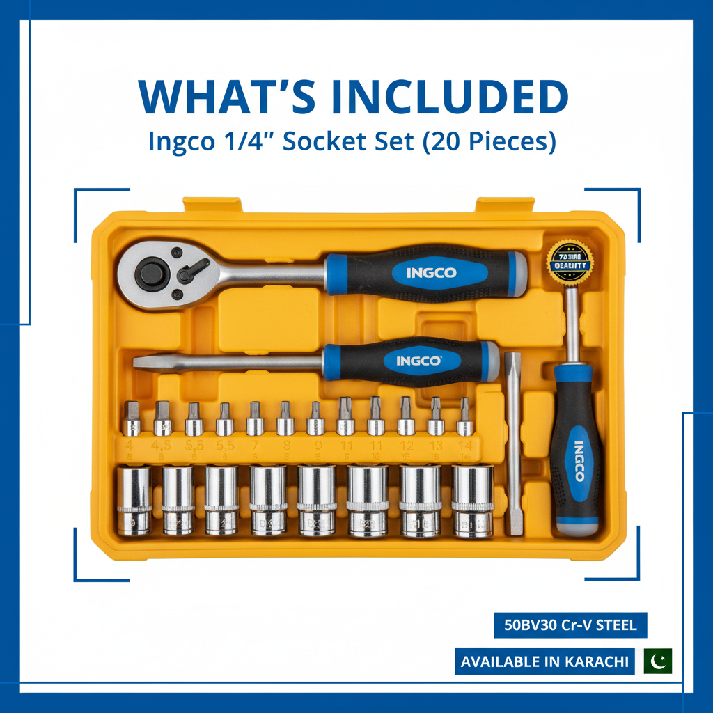 Ingco Socket Set Complete Contents - What's Included