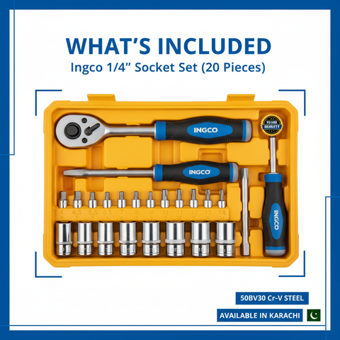 Ingco Socket Set Complete Contents - What's Included