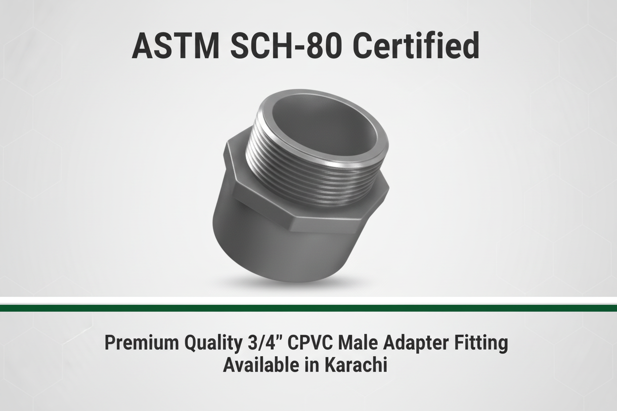 ASTM SCH-80 Certified - Premium Quality 3/4" CPVC Male Adapter Available in Karachi