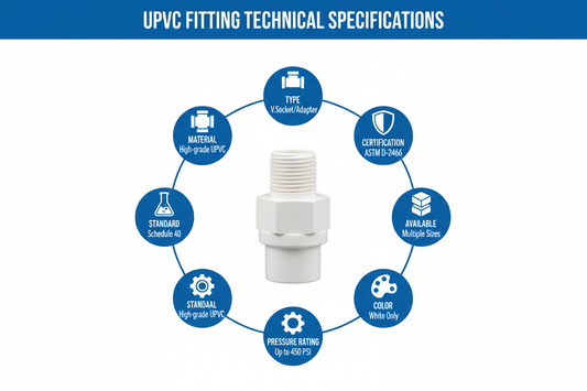 UPVC V.Socket/Adapter Technical Specifications - Schedule 40, ASTM D-2466