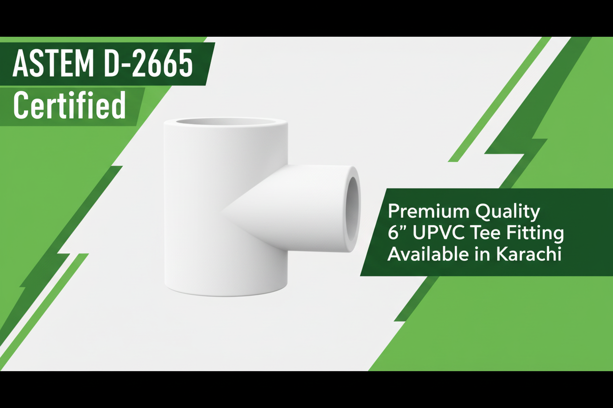 ASTM D-2665 Certified - Premium Quality 6" UPVC Tee Available in Karachi