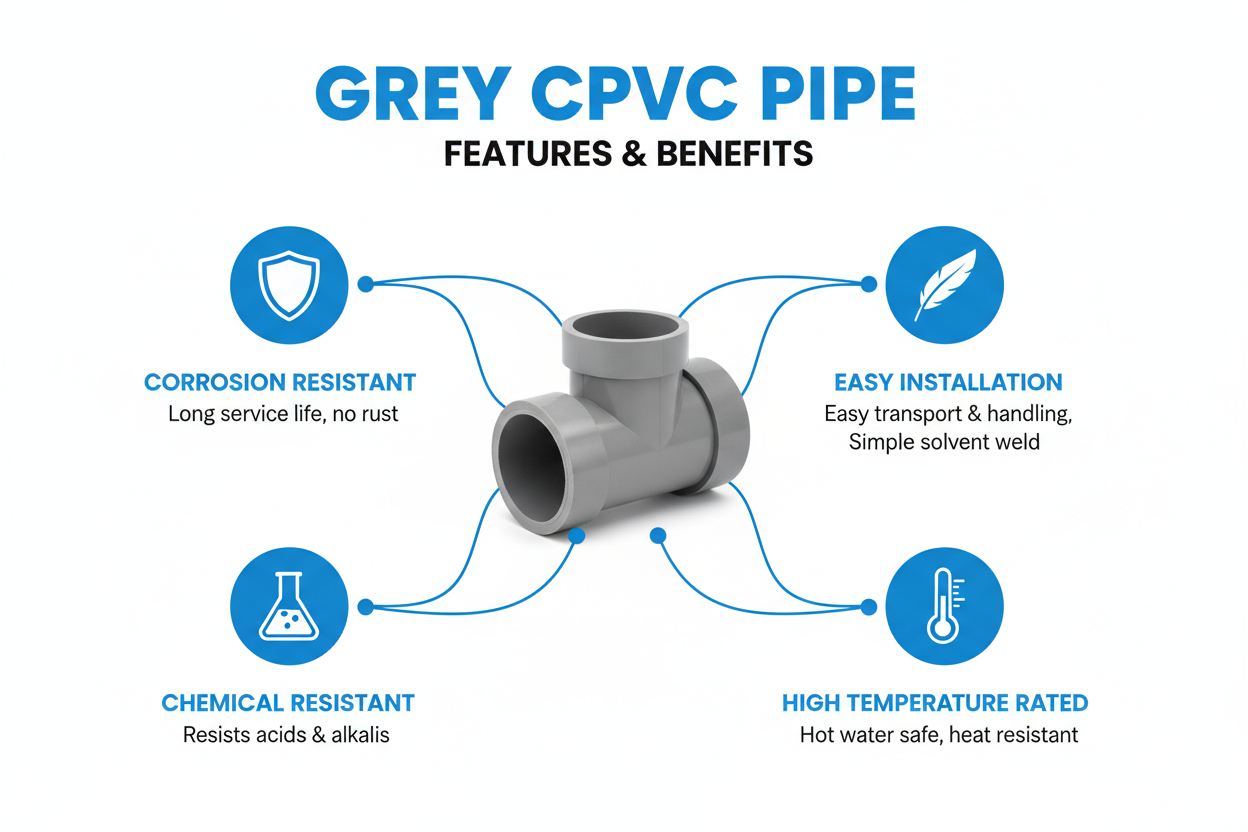 Grey CPVC Pipe Features and Benefits