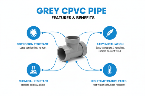 Grey CPVC Pipe Features and Benefits