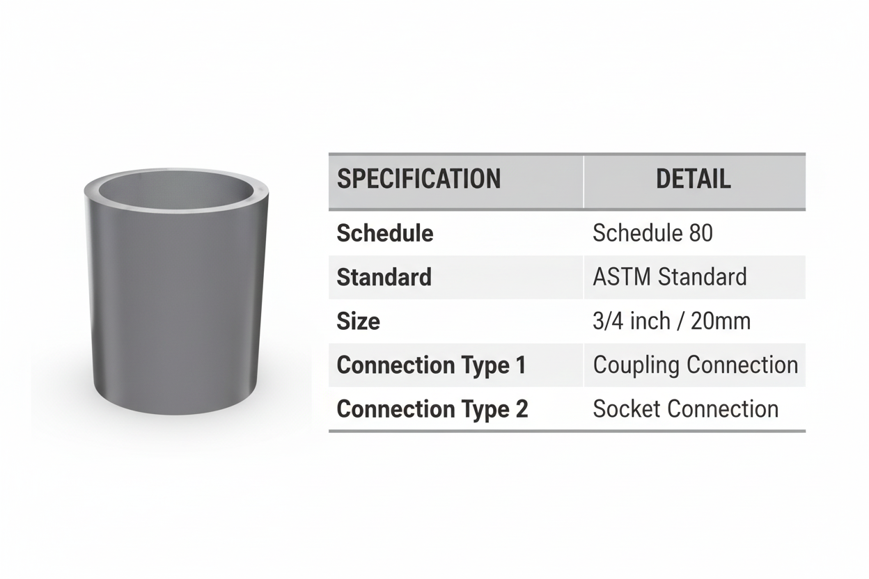 CPVC Socket Technical Specifications - Schedule 80, ASTM Standard