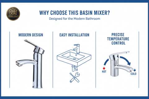 Basin Mixer Tap - Modern Design Easy Installation Temperature Control