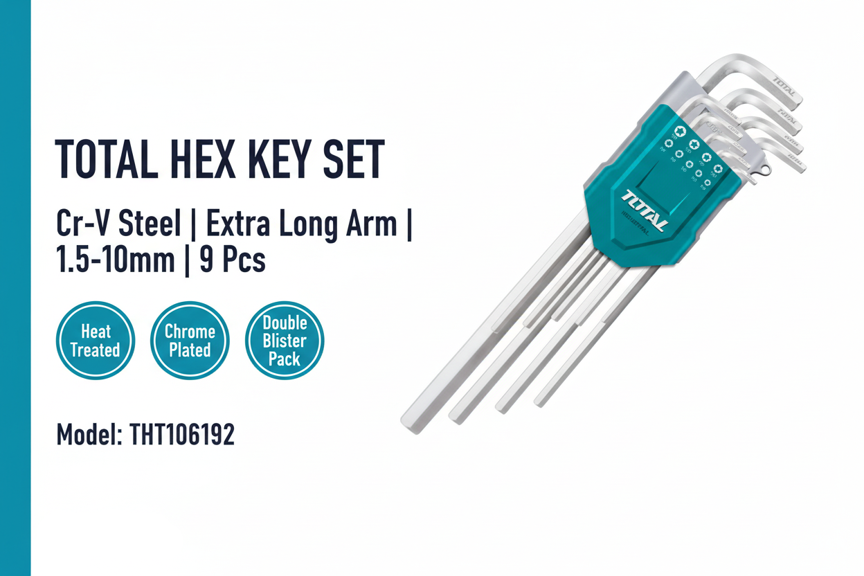 Total Extra Long Hex Key Set THT106192 Hero Banner