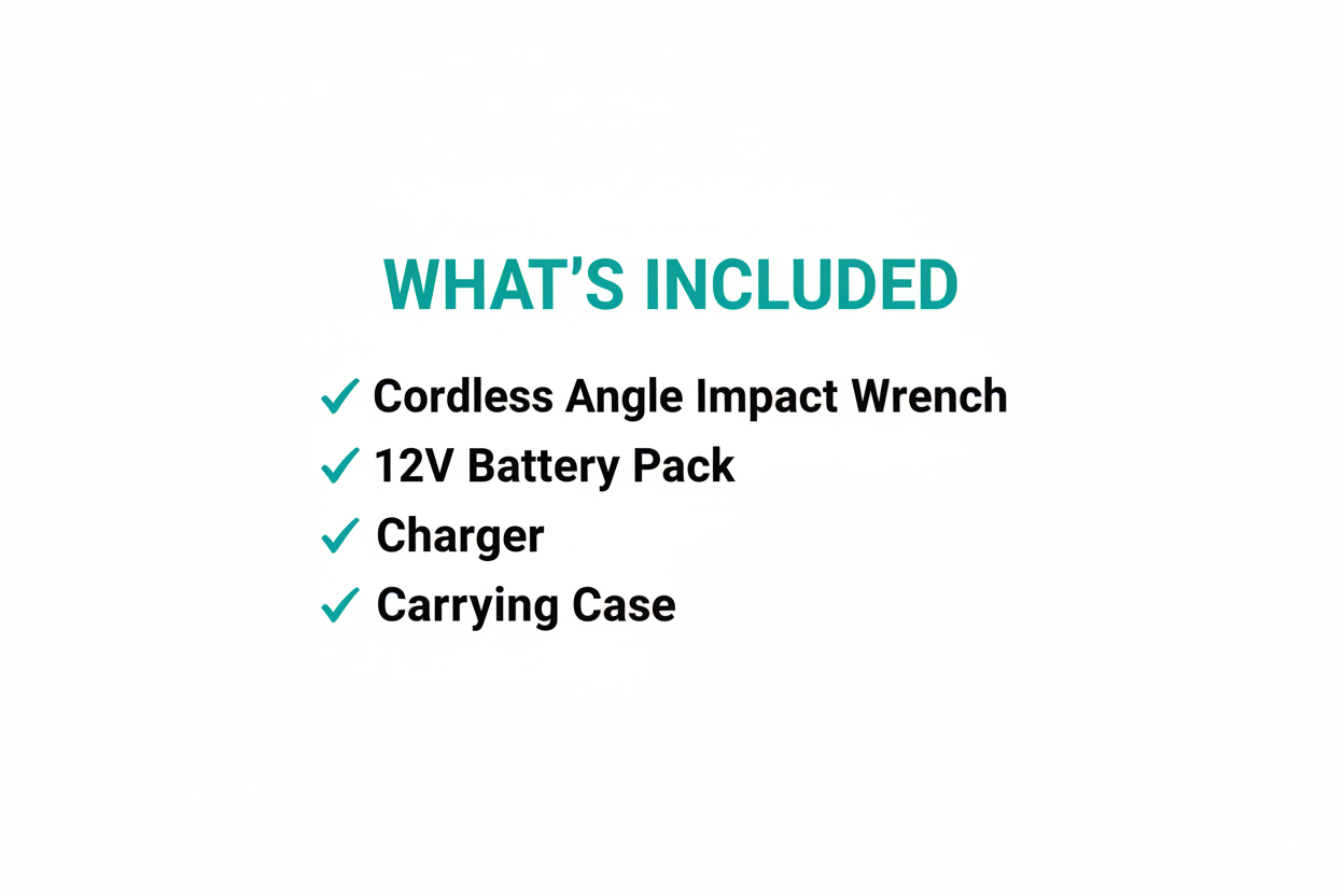 Makita TL065D Package Contents - Angle Impact Wrench, Battery, Charger