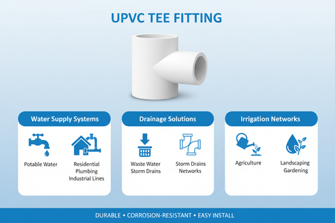 UPVC Tee Applications - Water Supply, Drainage, Irrigation Systems