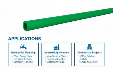 Pipe PPRC PN-20 Applications - Residential Industrial Commercial
