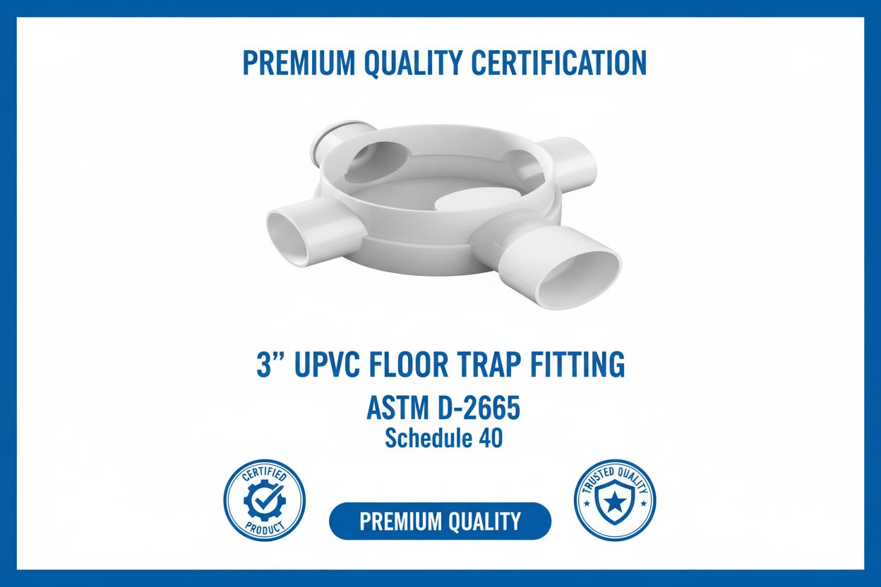 UPVC Floor Trap Fitting - ASTM D-2665 Schedule 40 Premium Quality