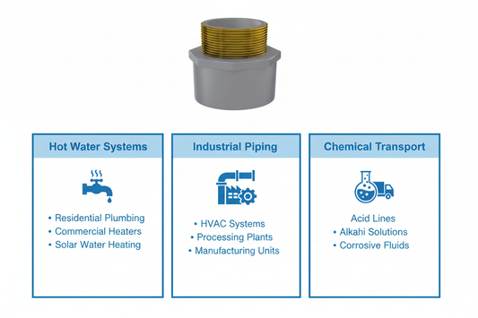 CPVC Brass Male Adapter Applications - Hot Water Systems, Industrial Piping, Chemical Transport