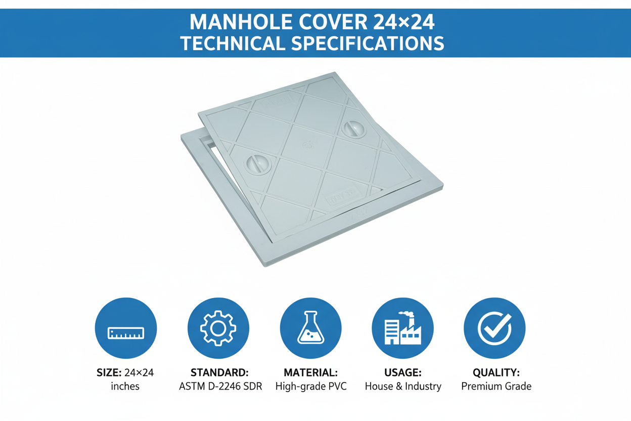 Manhole Cover 24×24 Technical Specifications - Size, Standard, Material, Usage