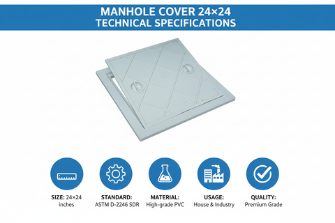 Manhole Cover 24×24 Technical Specifications - Size, Standard, Material, Usage