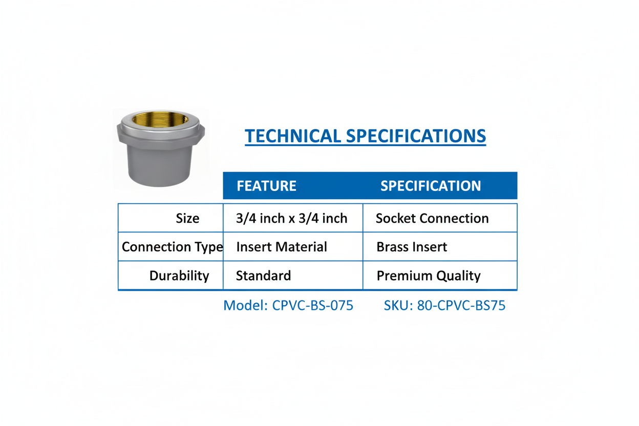 CPVC Brass Socket Technical Specifications - Schedule 80