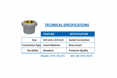 CPVC Brass Socket Technical Specifications - Schedule 80