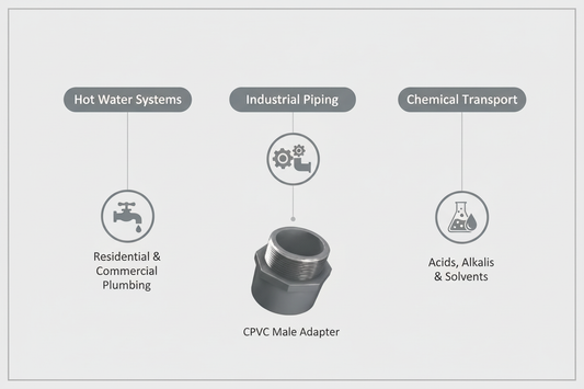 CPVC Male Adapter Applications - Hot Water Systems, Industrial Piping, Chemical Transport