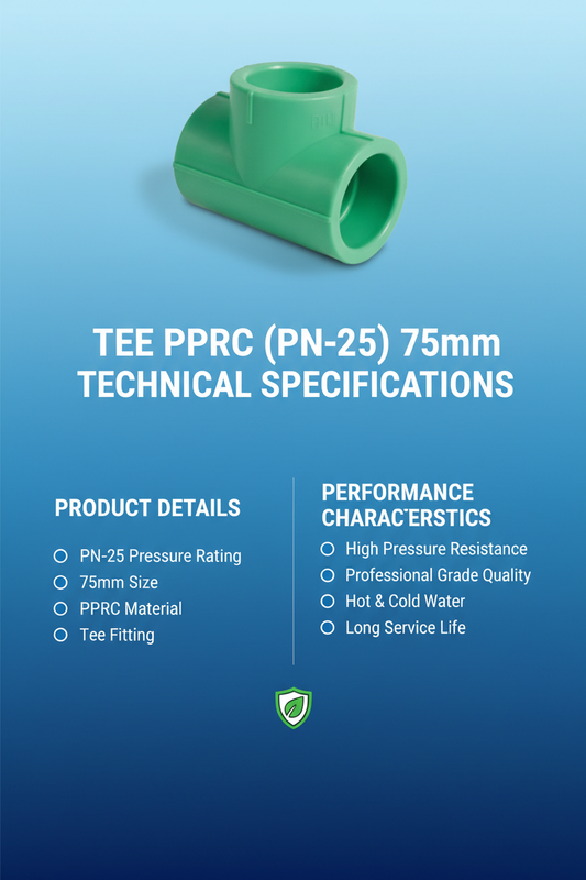 Tee PPRC PN-25 75mm Technical Specifications