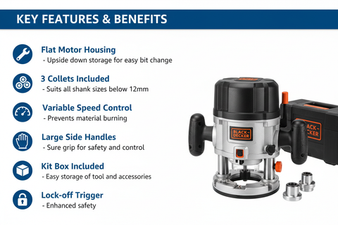Black & Decker Router Key Features & Benefits