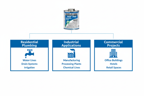 Application use cases - Residential Plumbing, Industrial Applications, Commercial Projects