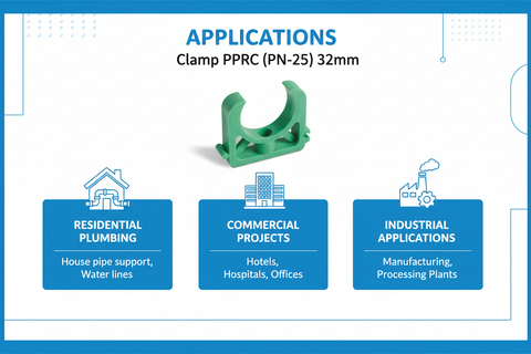 Clamp PPRC PN-25 32mm Applications