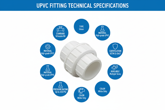 UPVC Union Technical Specifications - Schedule 80, ASTM D-2467