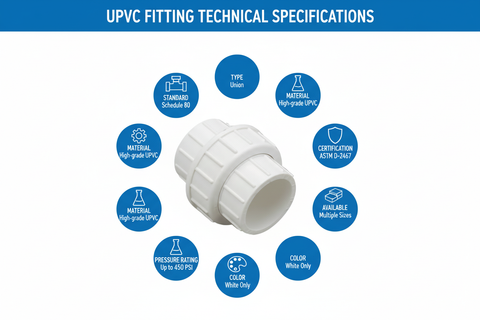 UPVC Union Technical Specifications - Schedule 80, ASTM D-2467