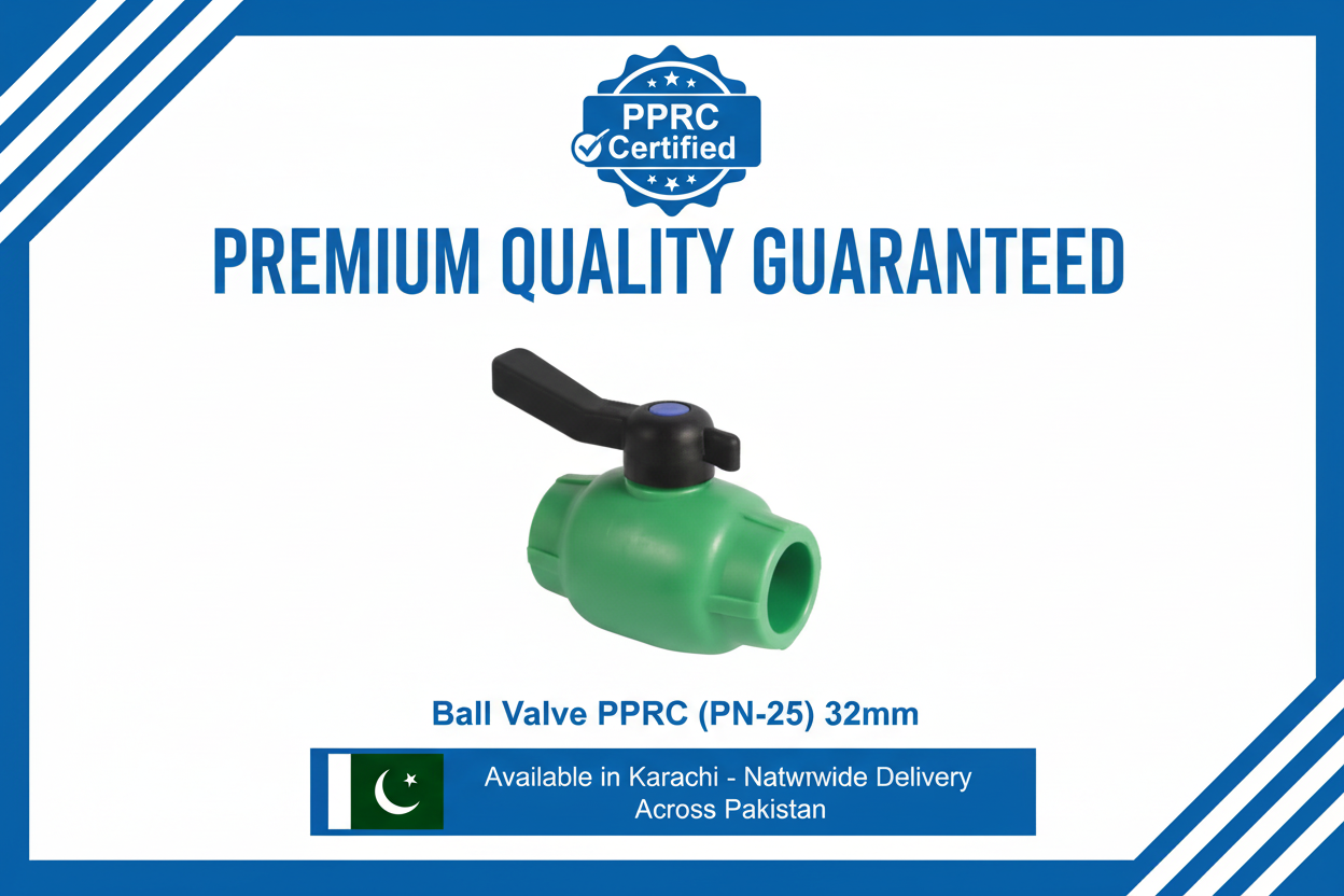 Ball Valve PPRC PN-25 32mm Quality Certification