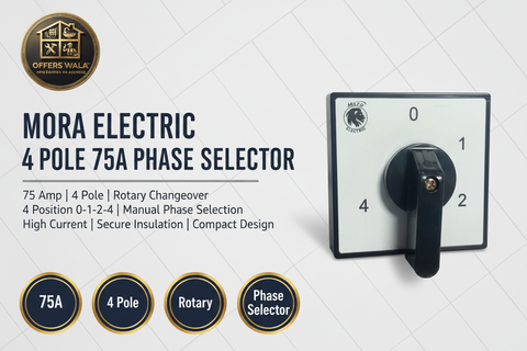 Mora Electric 4 Pole 75A Phase Selector – Hero Banner A+ Image