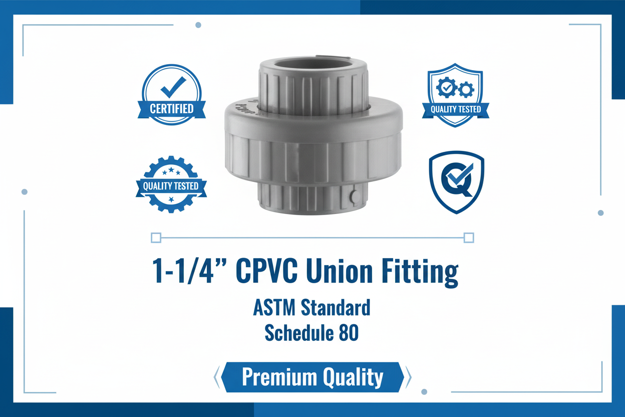 CPVC Union Fitting - ASTM SCH-80 Schedule 80 Premium Quality