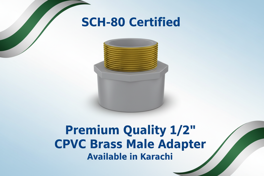 SCH-80 Certified - Premium Quality 1/2" CPVC Brass Male Adapter Available in Karachi