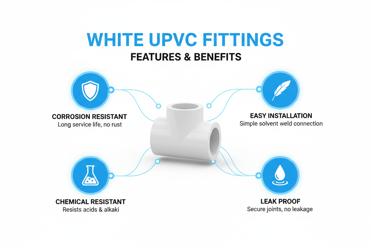 White UPVC Fittings Features and Benefits