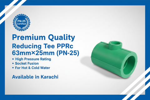 Reducing Tee PPRc 63mm×25mm (PN-25) - Available in Karachi