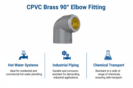 CPVC Brass Elbow Applications - Hot Water Systems, Industrial Piping, Chemical Transport