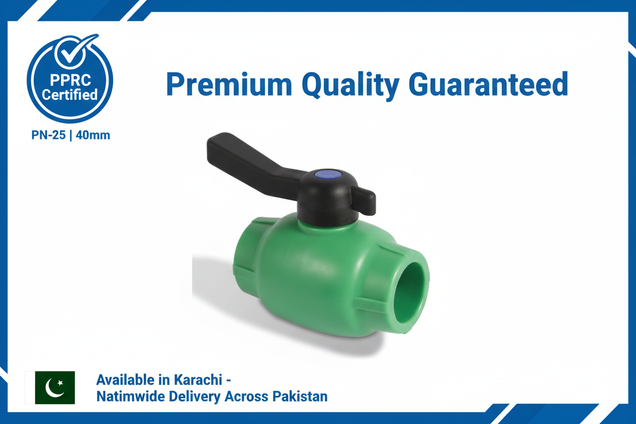 Ball Valve PPRC PN-25 40mm Quality Certification