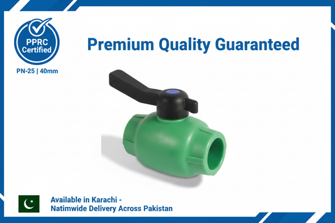 Ball Valve PPRC PN-25 40mm Quality Certification