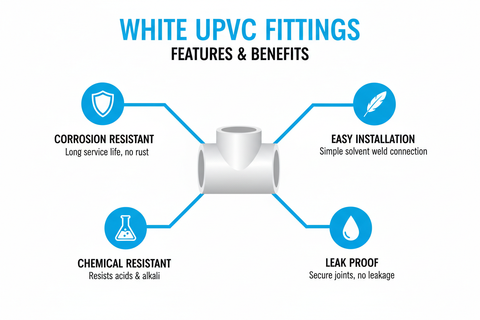 White UPVC Fittings Features and Benefits