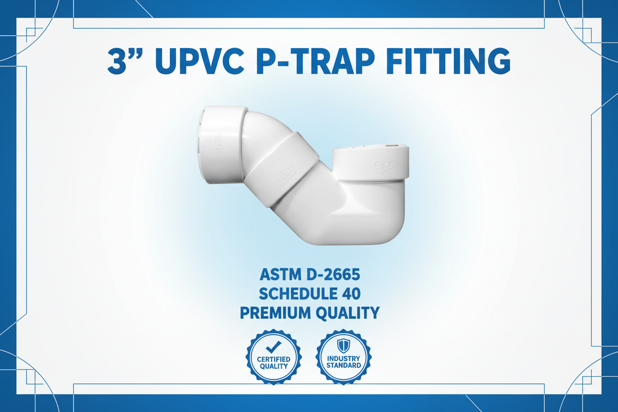 UPVC P-Trap Fitting - ASTM D-2665 Schedule 40 Premium Quality