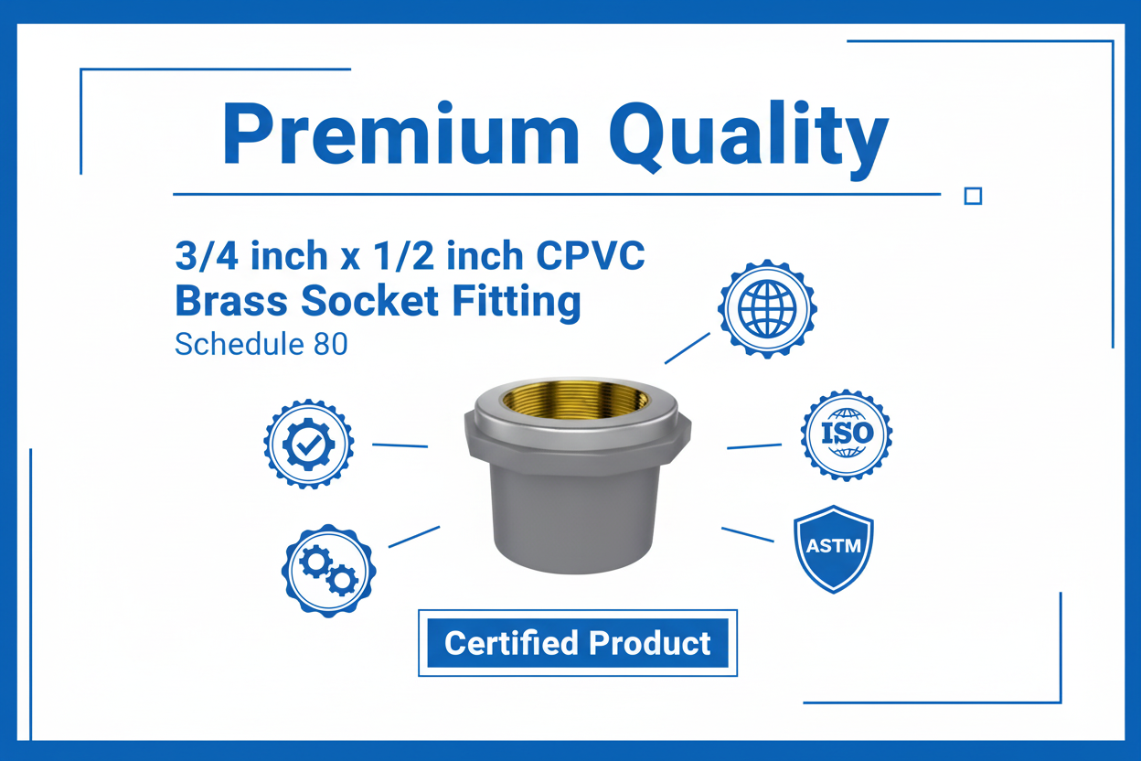 CPVC Brass Socket - SCH-80 Schedule 80 Premium Quality