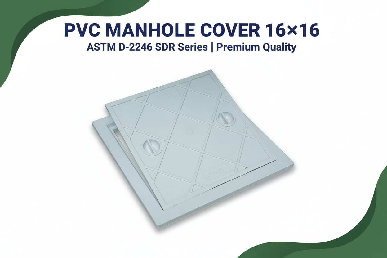 PVC Manhole Cover 16×16 Banner - ASTM D-2246 SDR Series Premium Quality