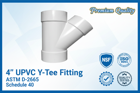 UPVC Y-Tee Fitting - ASTM D-2665 Schedule 40 Premium Quality
