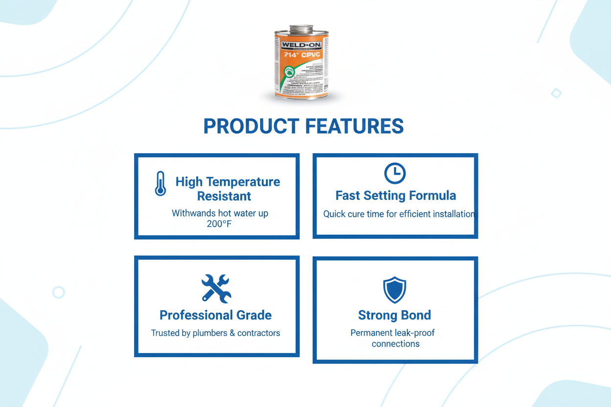 Product features - High Temperature Resistant, Fast Setting, Professional Grade, Strong Bond